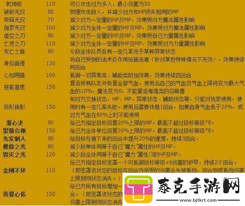 梦幻西游四海升平特技